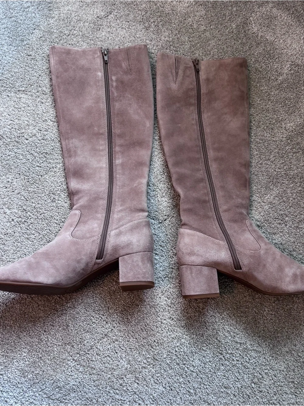 Alex Marie prizelle Tall Suede Boots in light brown tan piazza taupe 7 EUC